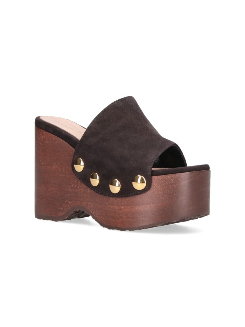 Gianvito Rossi Brown Ardèa Wedges