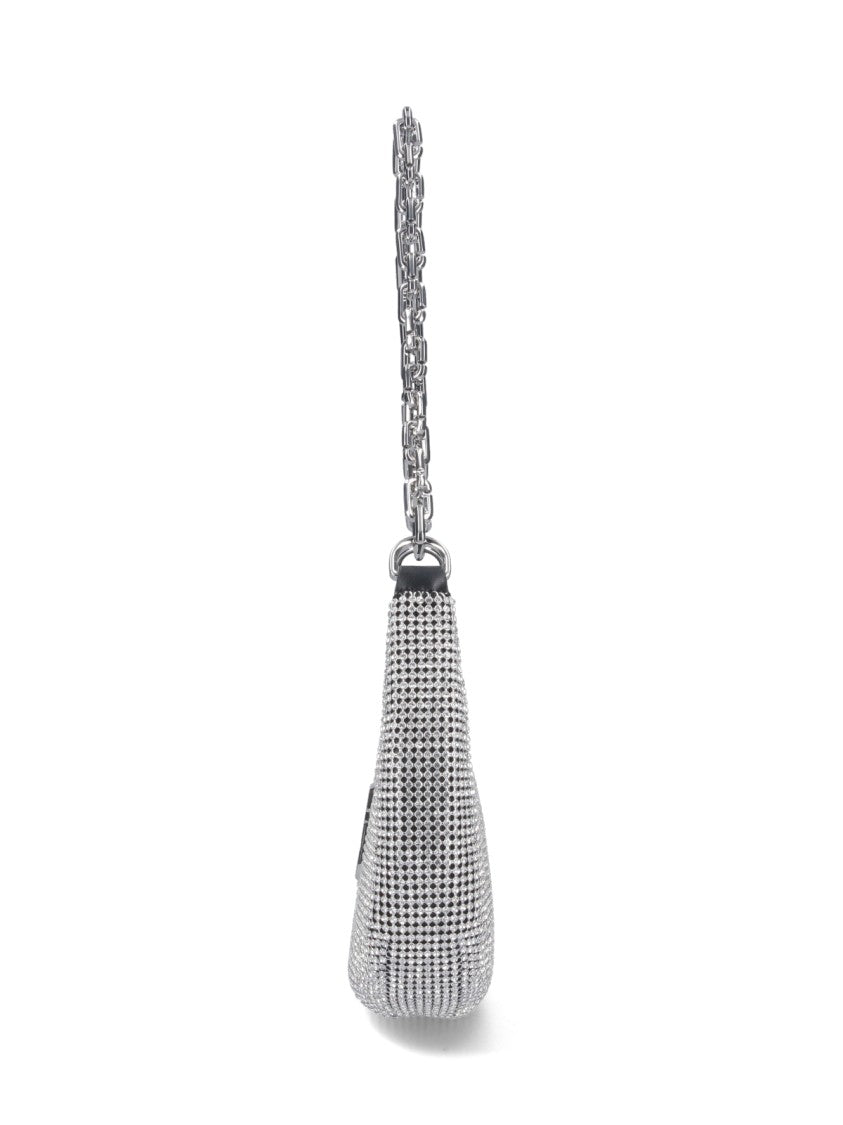 Marc Jacobs Rhinestone Small Curve' Shoulder Bag – Silver