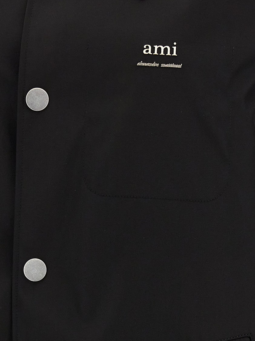 Ami Technical Twill Trench Coat
