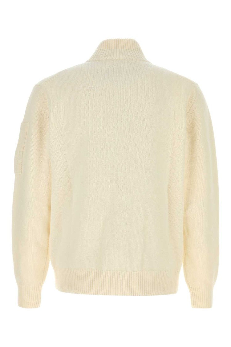 C.P. Company White Wool Blend Cardigan