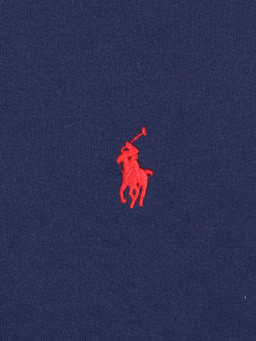 Polo Ralph Lauren Crewneck Sweatshirt With V-Stitch Detail And Embroidered Logo