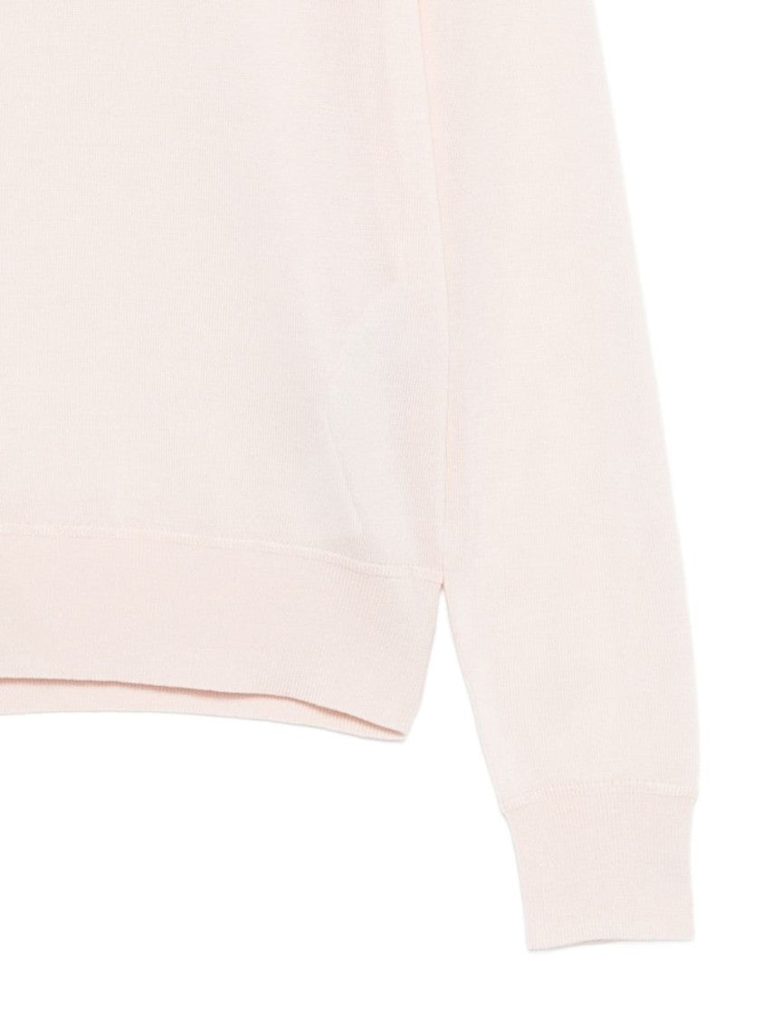 Seventy Sergio Tegon Soft Pink Sweater With Classic Crew Necklin