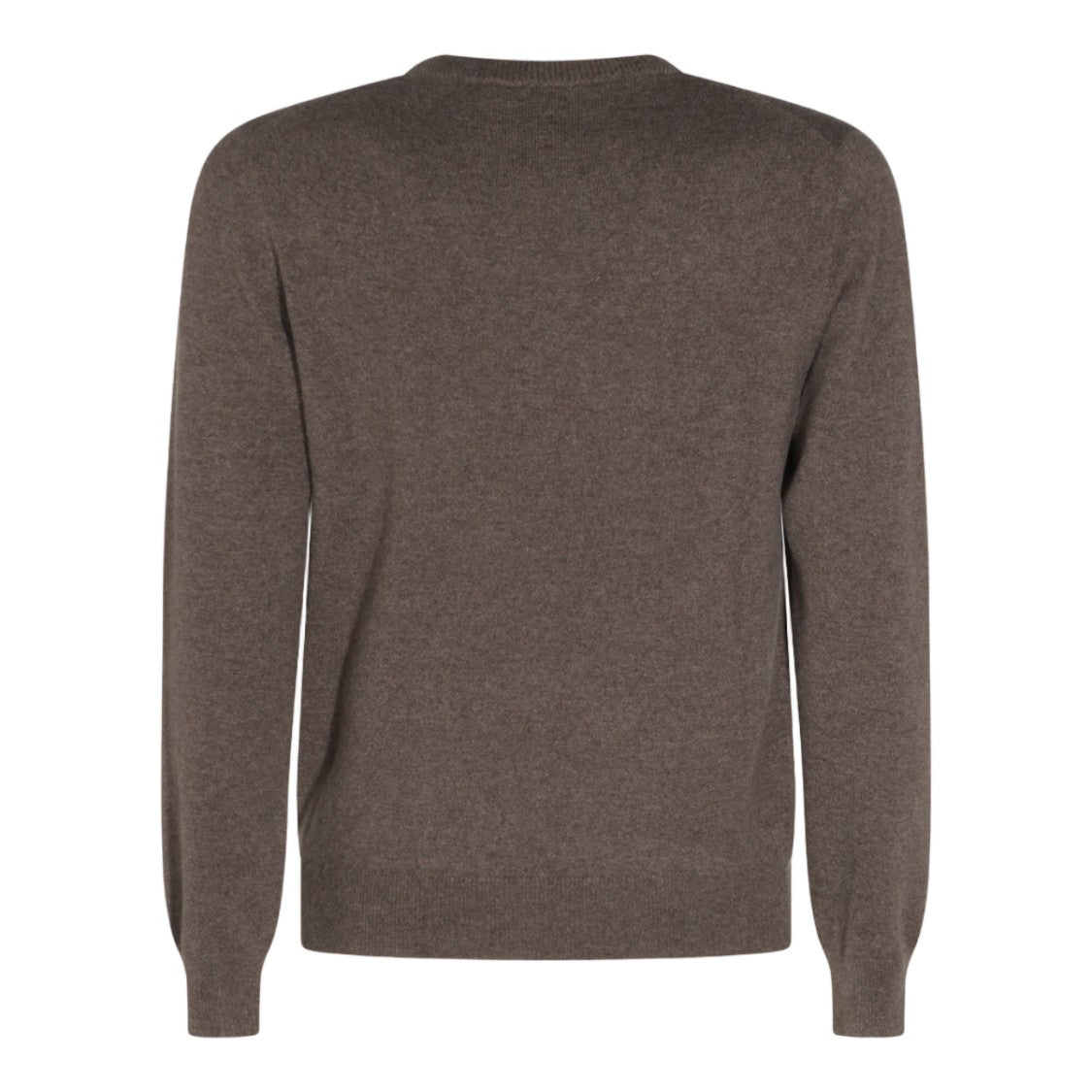 Malo Fine-Knit Crew Neck Sweater With Ribbed Details