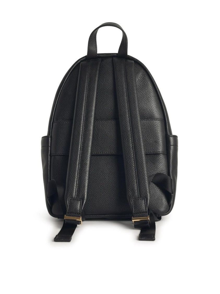 Michael Michael Kors 'Tanner' Medium Backpack In Black Hammered Leather