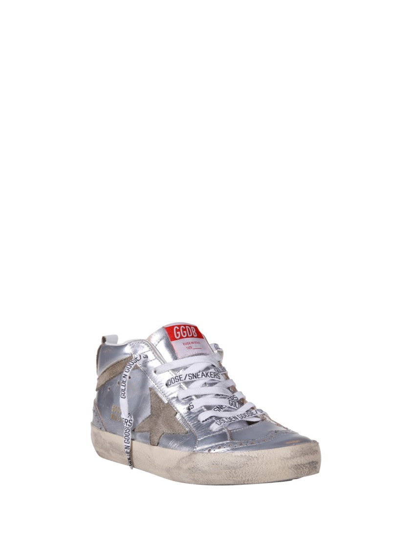 Golden Goose Mid Star Laminated Sneakers