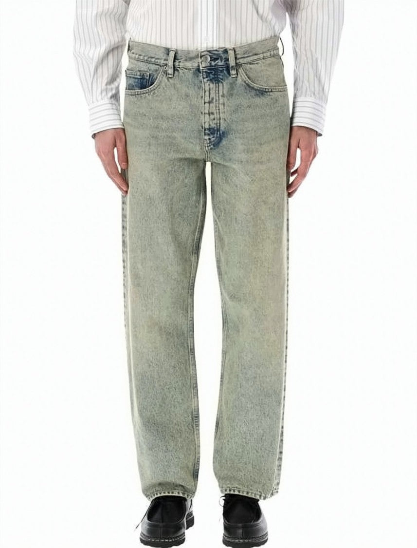 Sunflower Straight-Leg Denim Pants With Vintage Wash
