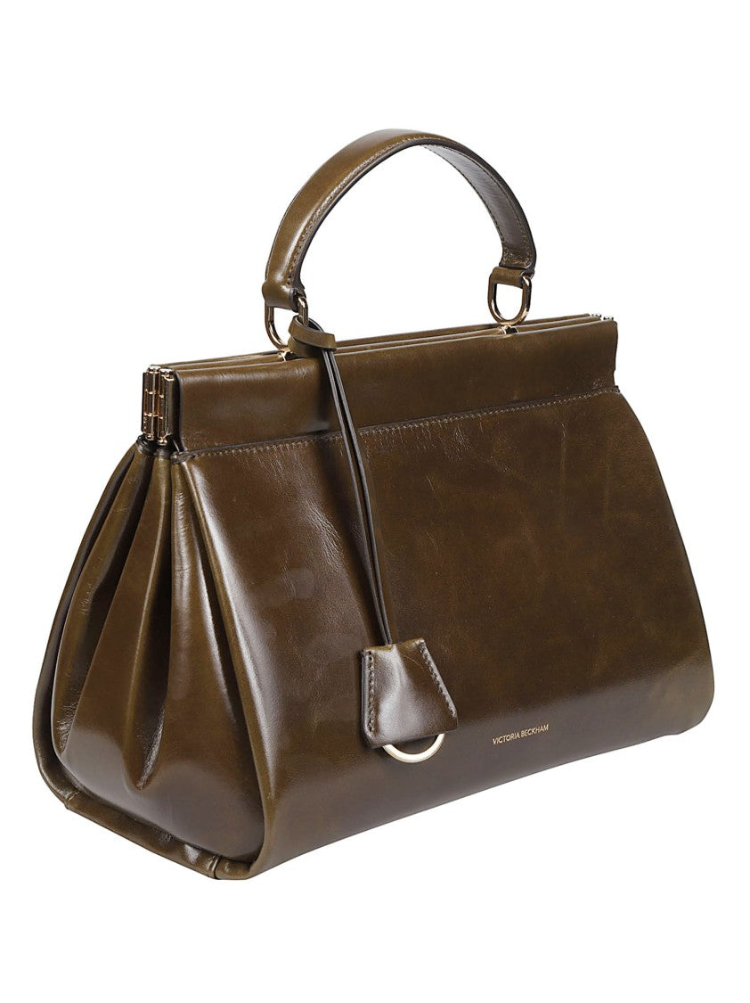 Victoria Beckham Sloane Frame Structured Smooth Calf Leather Handbag