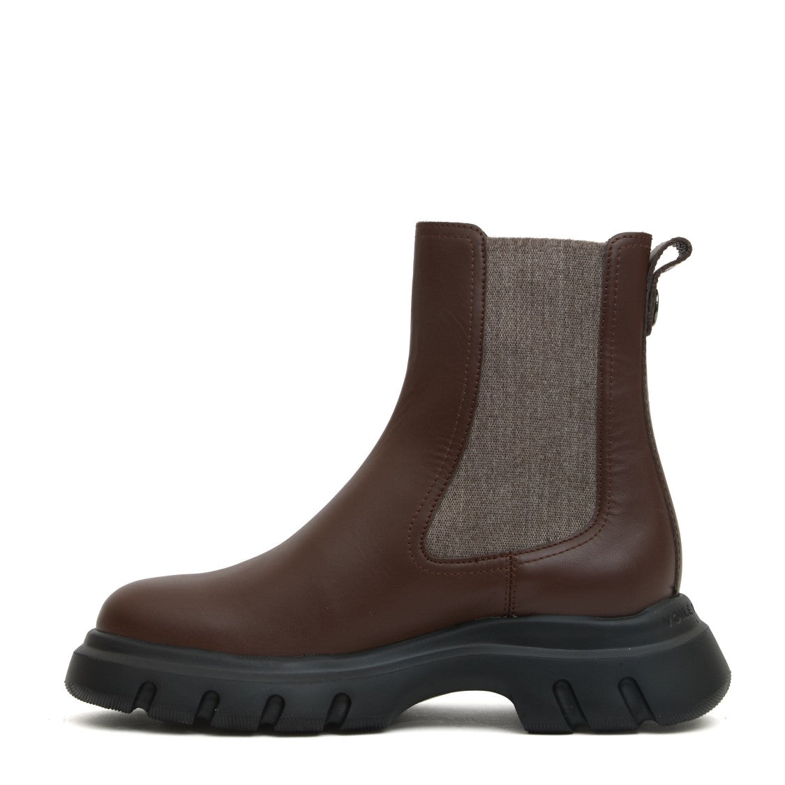 Voile Blanche Brown Leather Beatles Rubber Sole