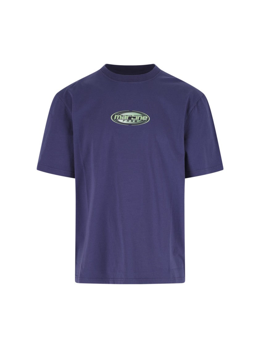 Martine Rose Purple Crew Neck Cotton T-Shirt