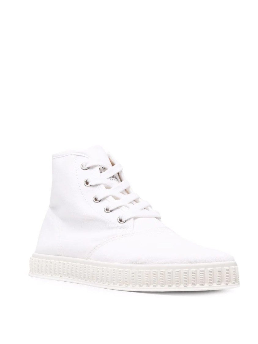 Maison Margiela High-Top Sneakers With Smooth Cotton Upper And Leather Lining