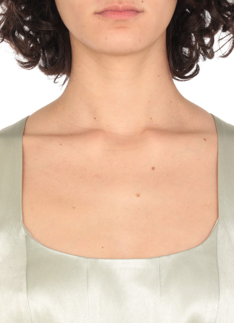Philosophy Di Lorenzo Serafini Green Satin Dress