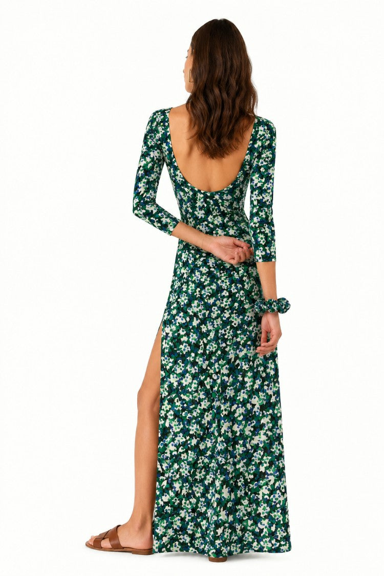 Hawa Made From Love Maha Dress With Open Back And Floral Design