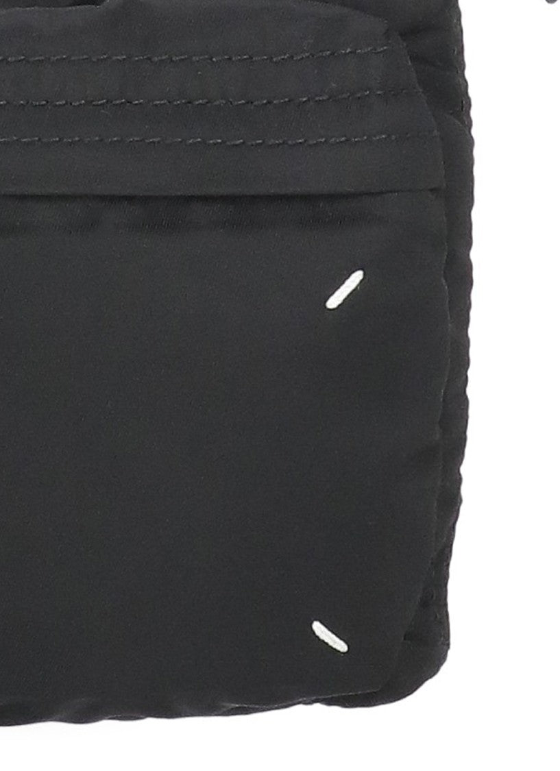 Maison Margiela Smooth Black Shoulder Bag With Adjustable Strap