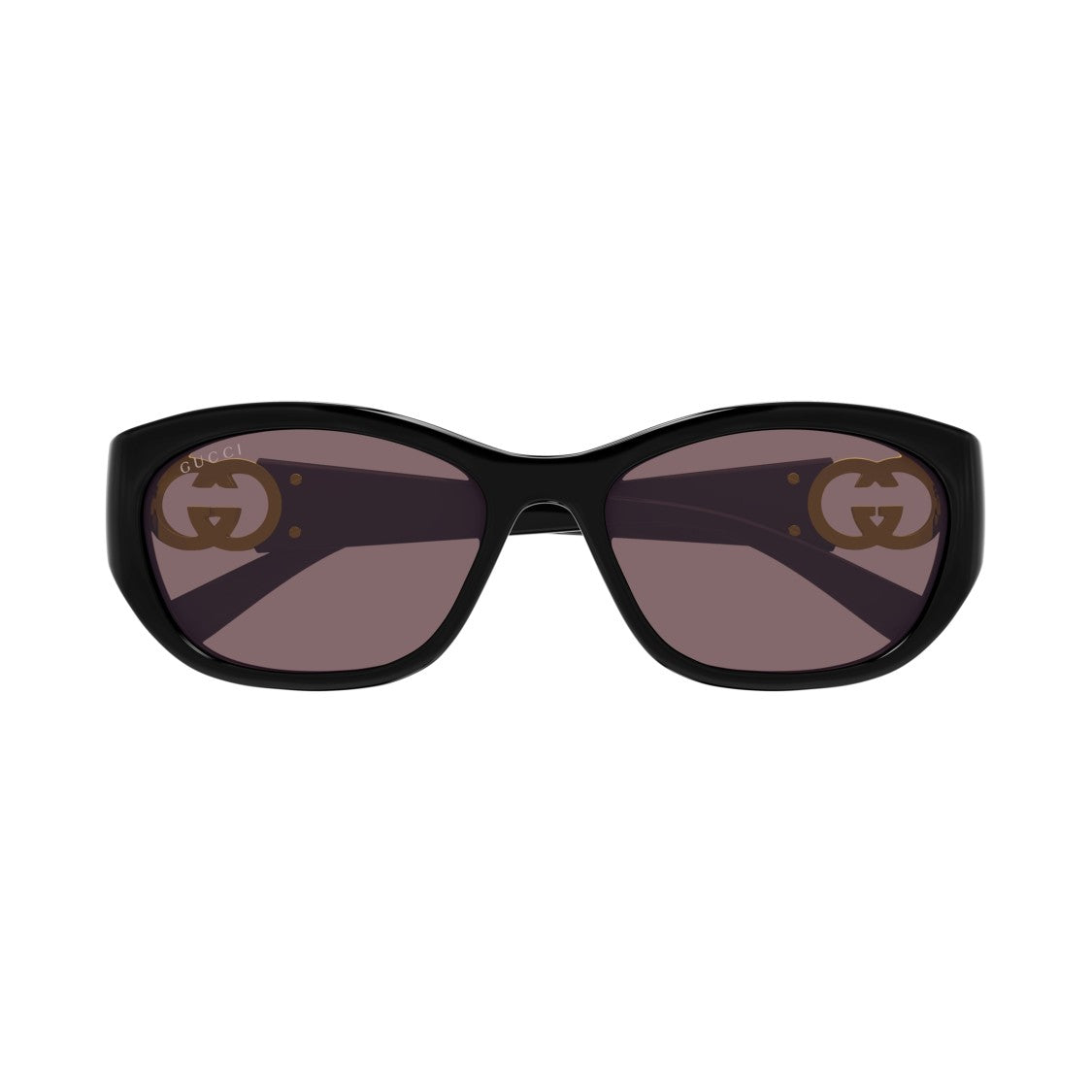 Gucci Gg1826sk Slightly Rounded Rectangular Black Sunglasses