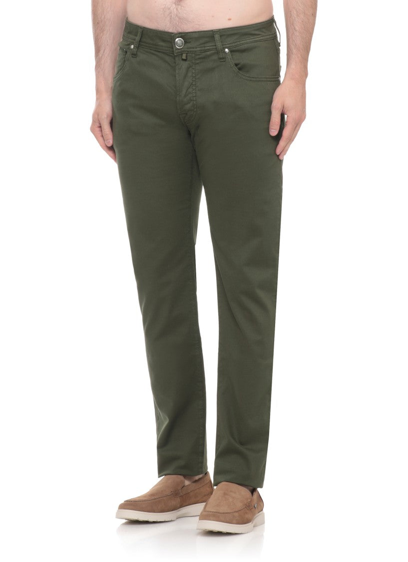 Jacob Cohen Green Nick Slim Cotton Pants