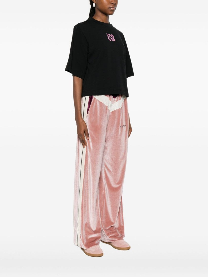 Palm Angels Cropped Black T-Shirt