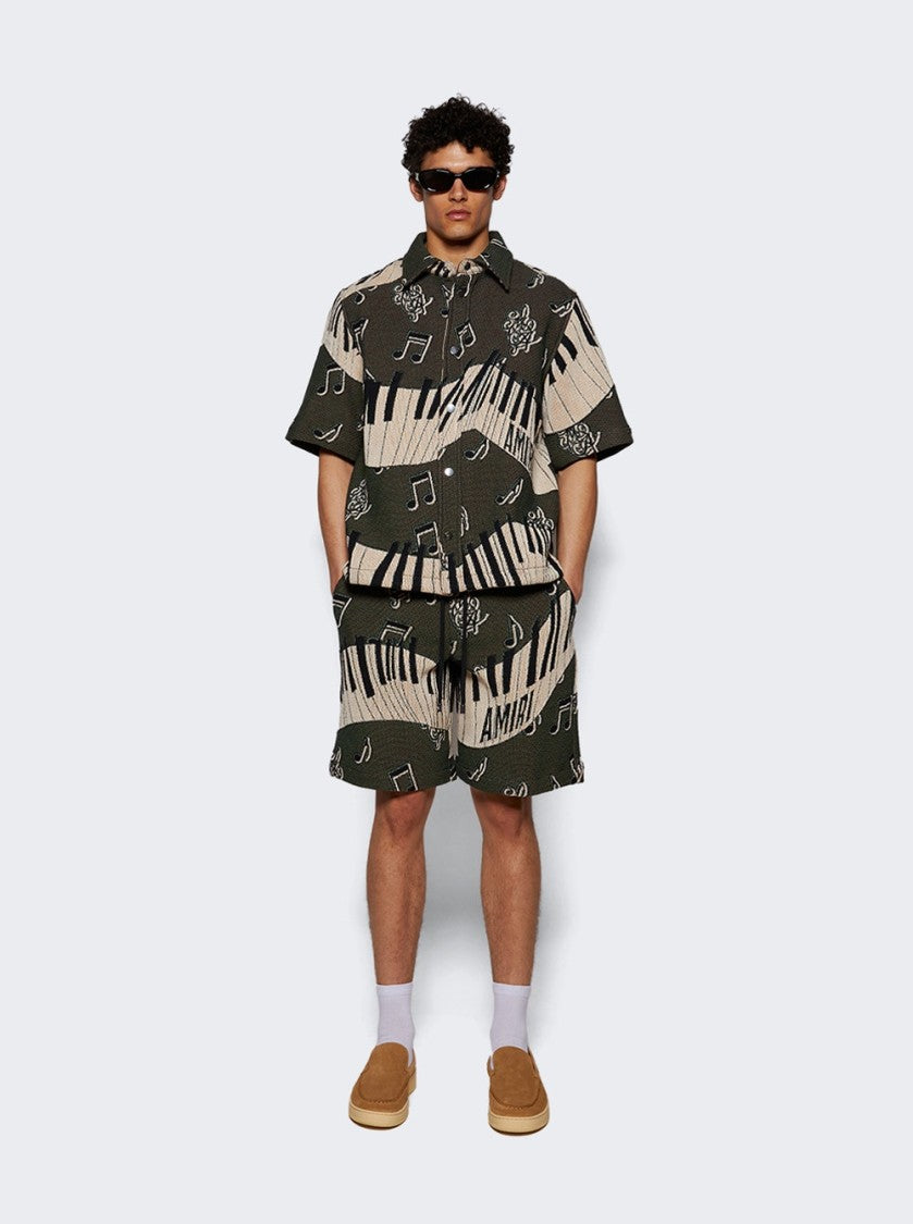 Amiri Piano Keys Tapestry Short Black