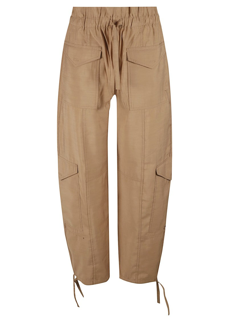 Ganni Relaxed Fit Trousers With Elasticated Waistband