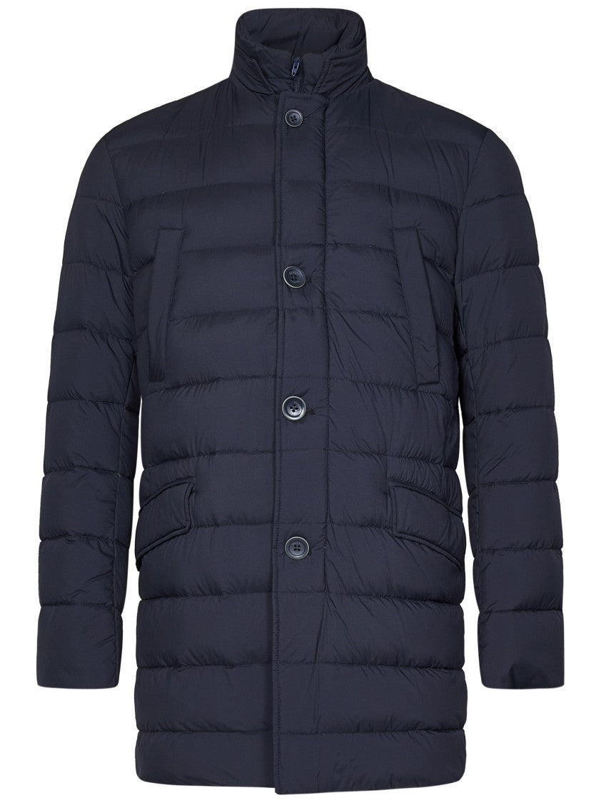 Herno Quilted Nylon Jacket With Windproof Bib