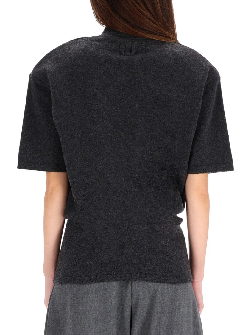 Jacquemus Grey High Neck Sweater