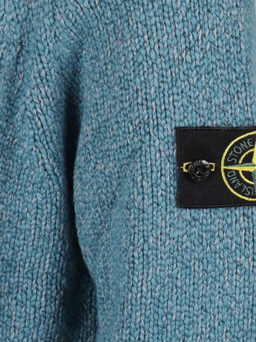 Stone Island Textured Knit Sweater With Crew Neckline