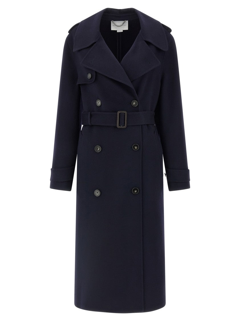 Stella Mccartney Double-Breasted Wool Trench Coat