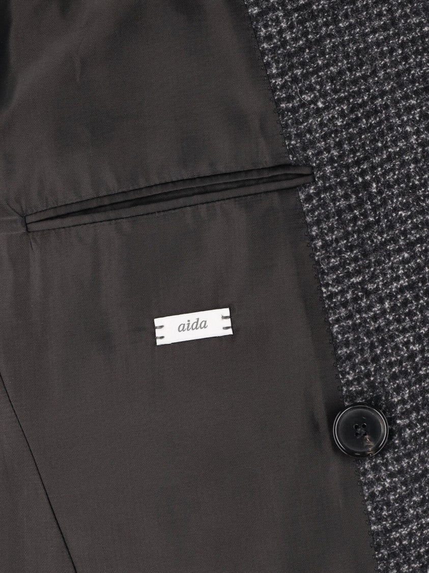 Caruso Grey Cashmere Double-Breasted Coat