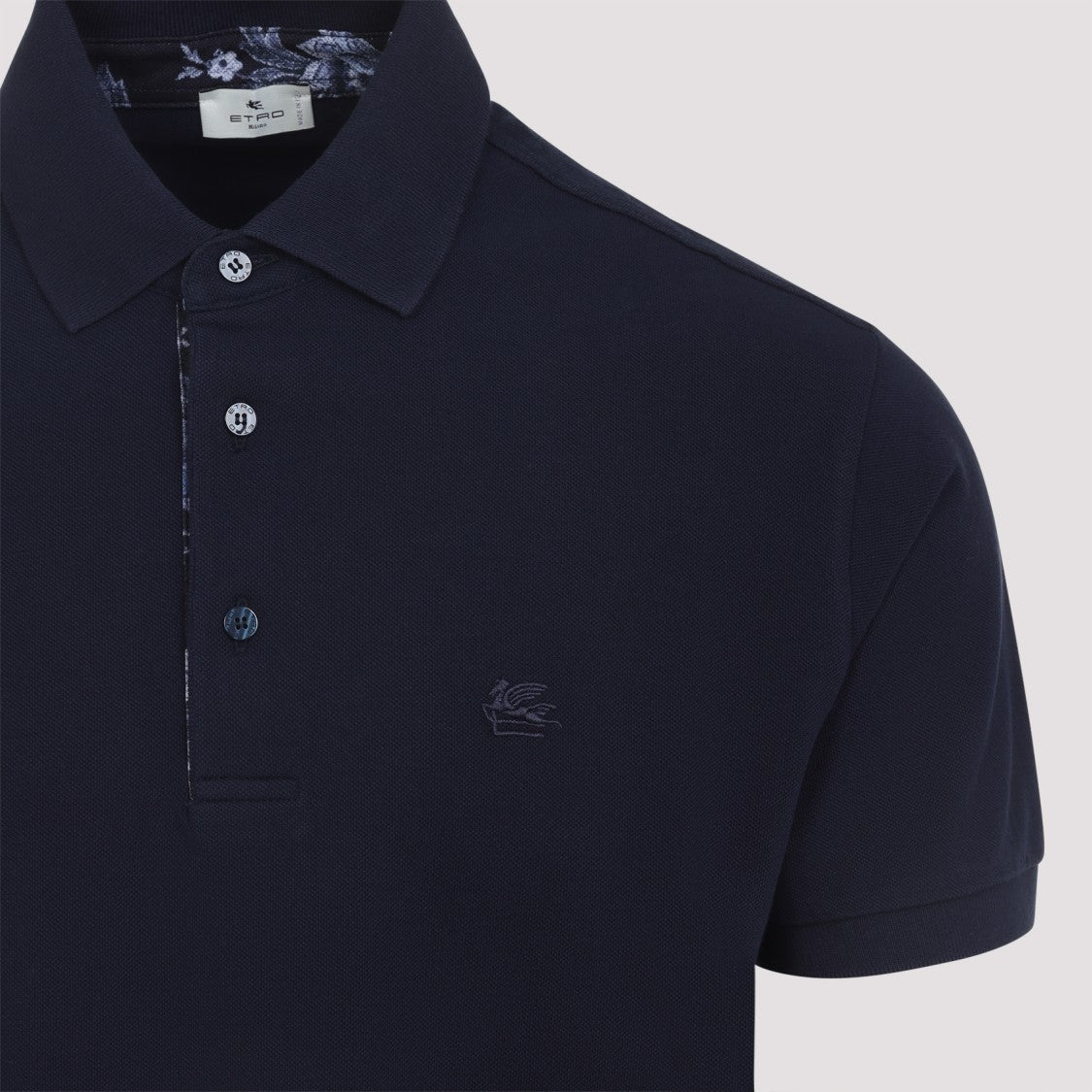 Etro Elegant Blue Cotton Polo