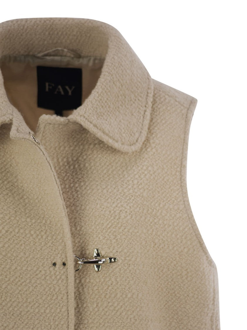 Fay Bouclé Fabric Waistcoat