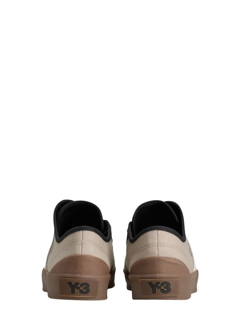Y-3 Beige Nisi Lo Canvas Low-Top Sneakers