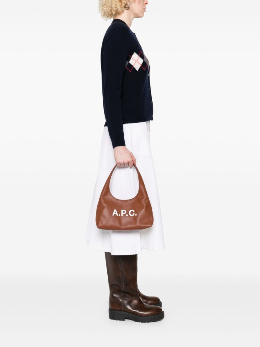 A.P.C. Cognac Brown Shoulder Bag