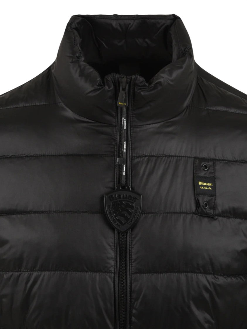 Blauer Quilted Padded Jacket Mandarin Collar
