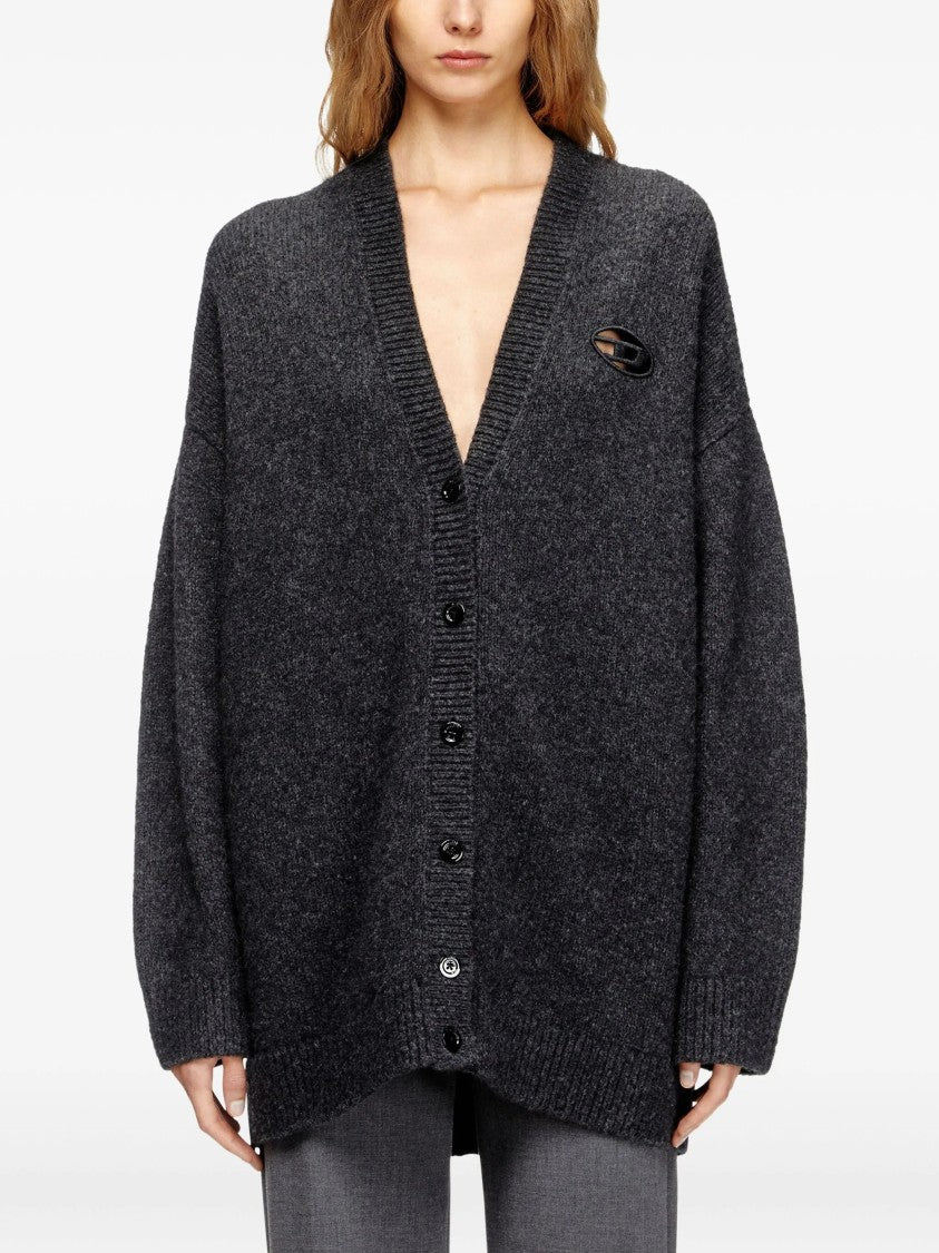 Diesel Textured Knit M-Areela Oversized Cardigan