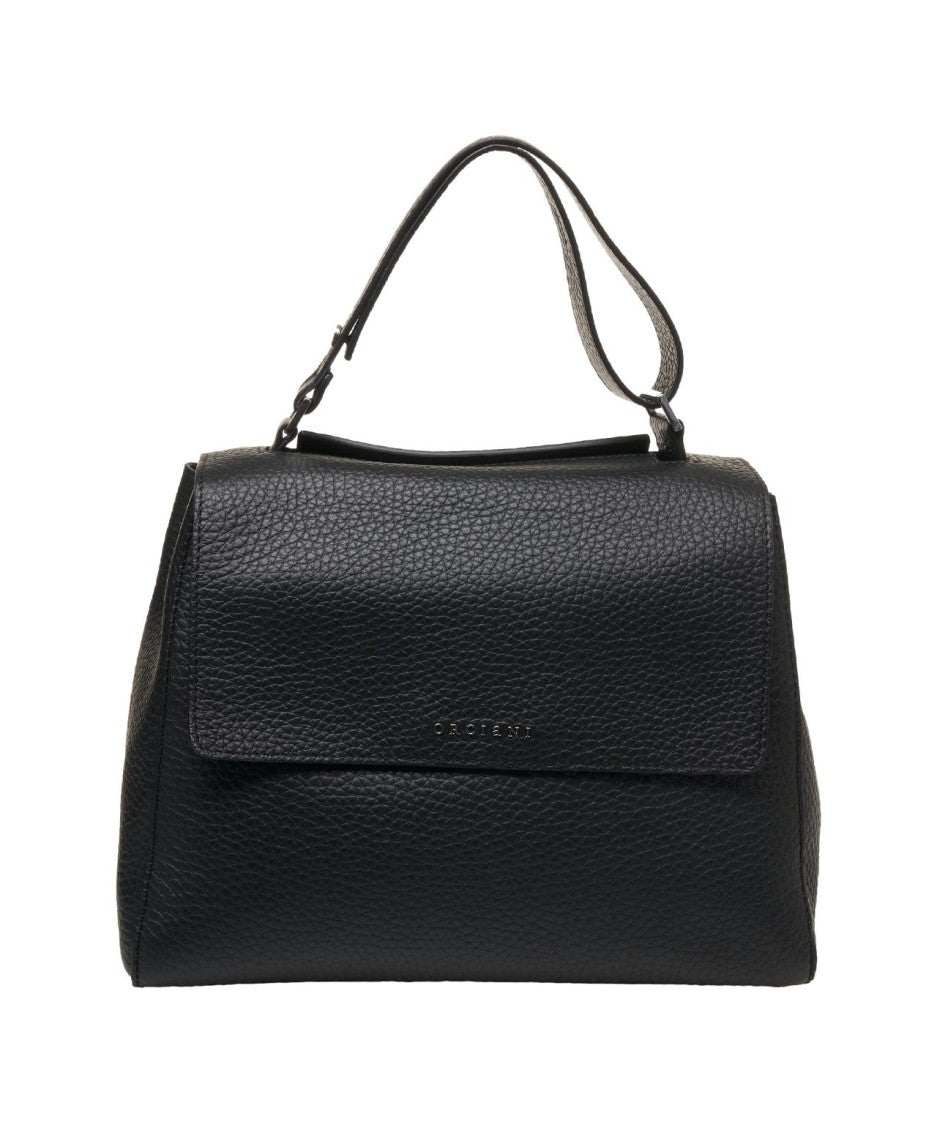 Orciani Black 'Sveva Soft Medium' Shoulder Bag