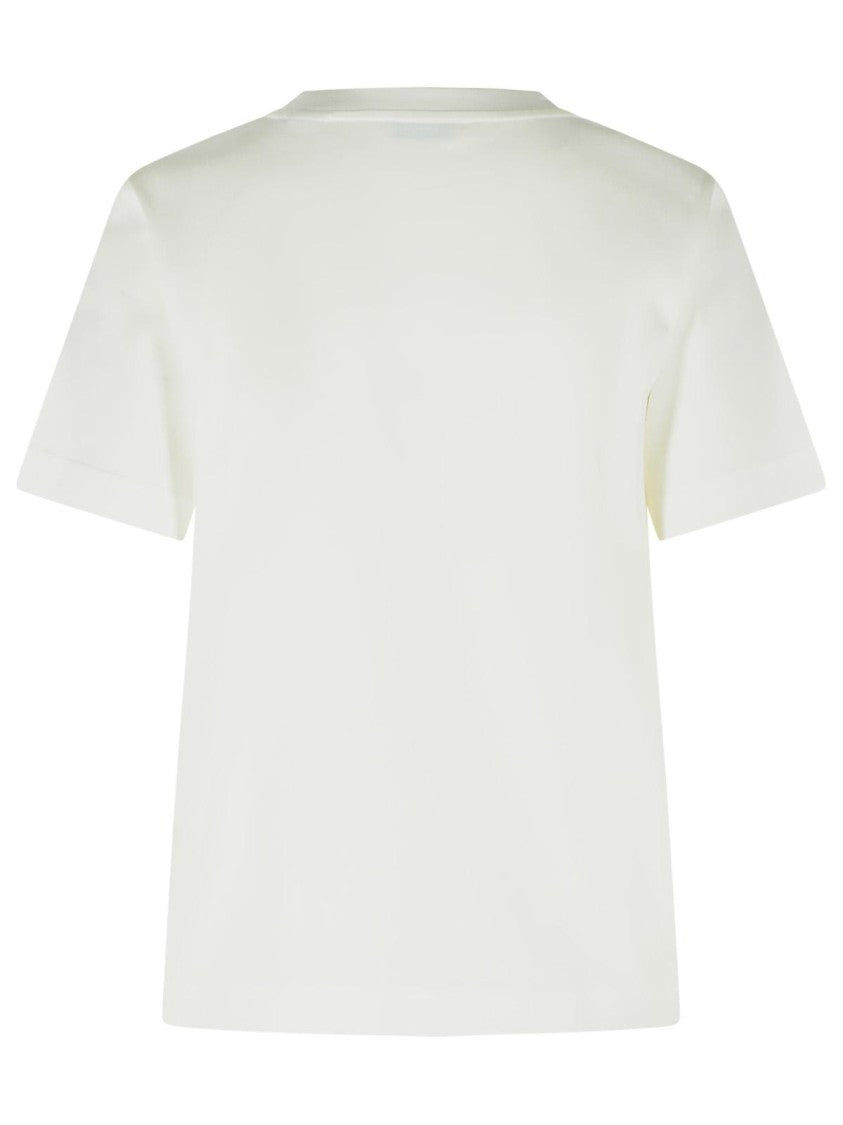 Burberry White Frankie Check Detail Cotton T-Shirt