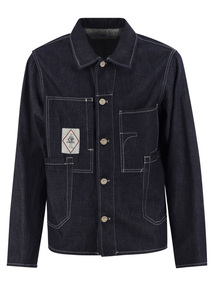 C.P. Company Resin-Coated Cotton Denim Jacket