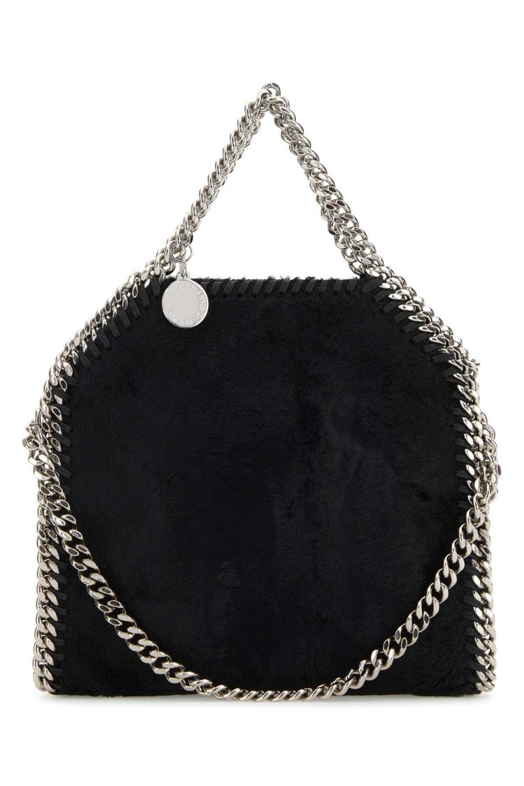 Stella Mccartney Black Velvet Falabella Handbag