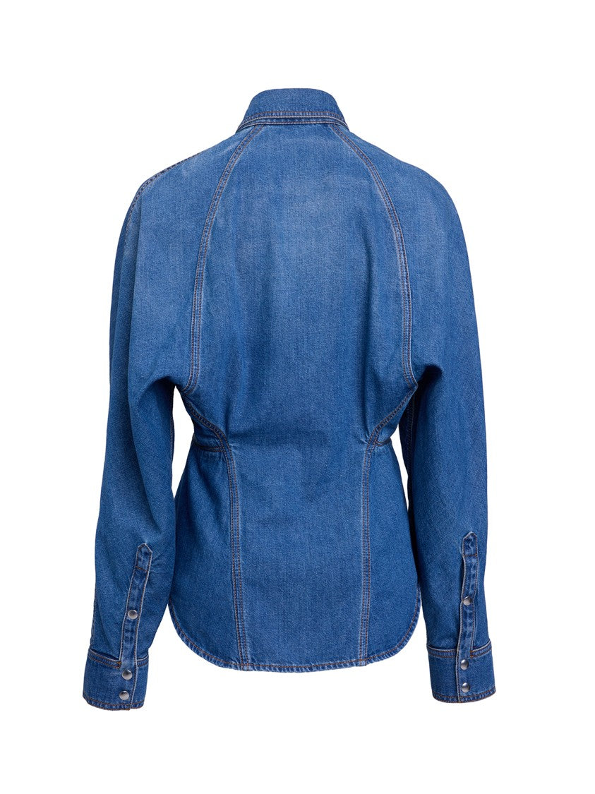 Alaïa Rounded Denim Shirt