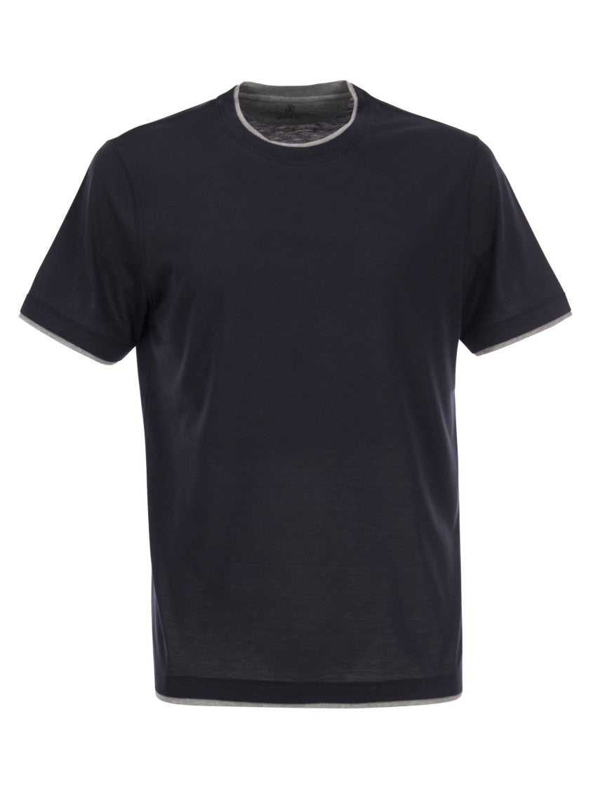 Brunello Cucinelli Silk And Cotton T-Shirt