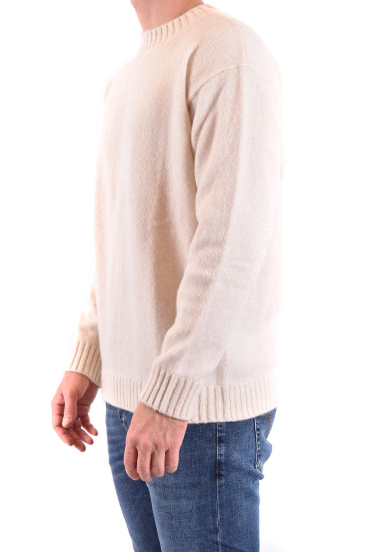 Laneus White Off Cashmere Blend Sweater