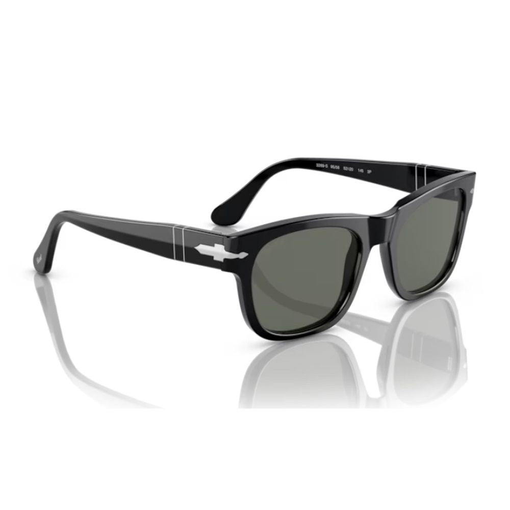 Persol Po3269s Rectangular Black Acetate Sunglasses