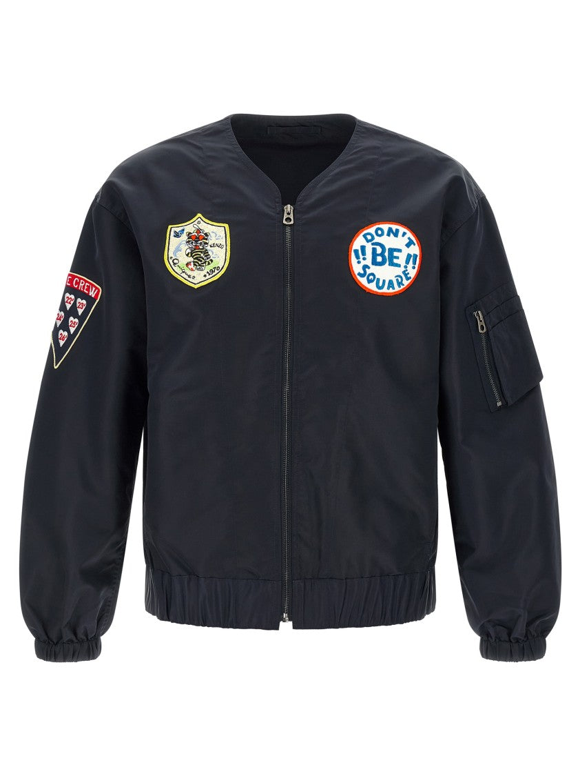 Kenzo 'Badges Collarless' Bomber Jacket