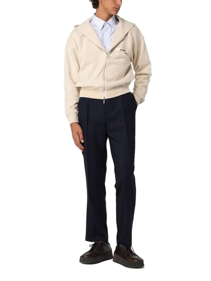 Jacquemus Cropped Relaxed-Fit Jacket With Hood And Branded Patch