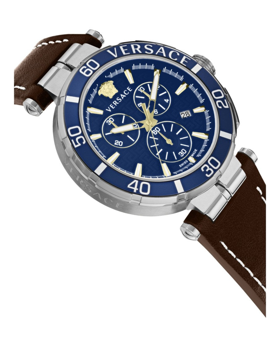 Versace Greca Chrono Strap Watch
