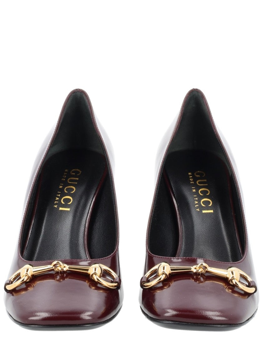 Gucci Lady Gold Horsebit Calf Leather Pumps