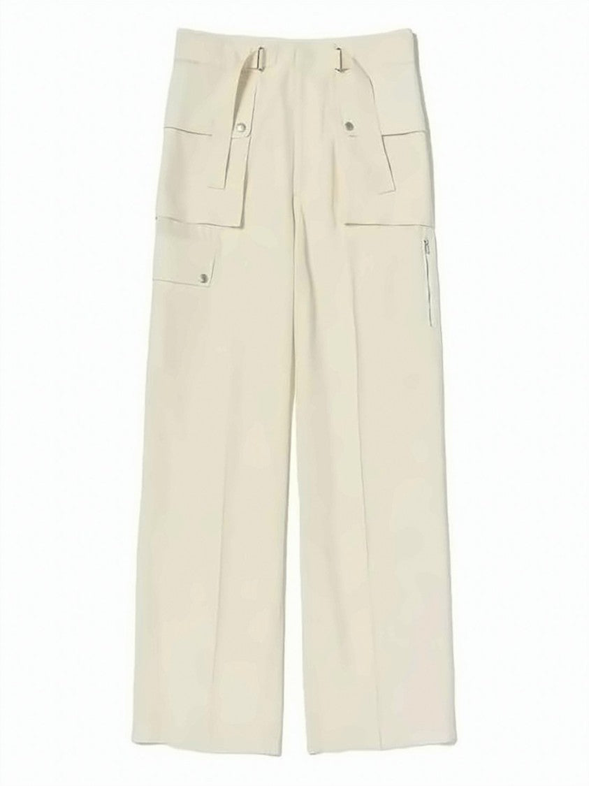 Auralee High-Waisted Straight Pants With Wide Legs