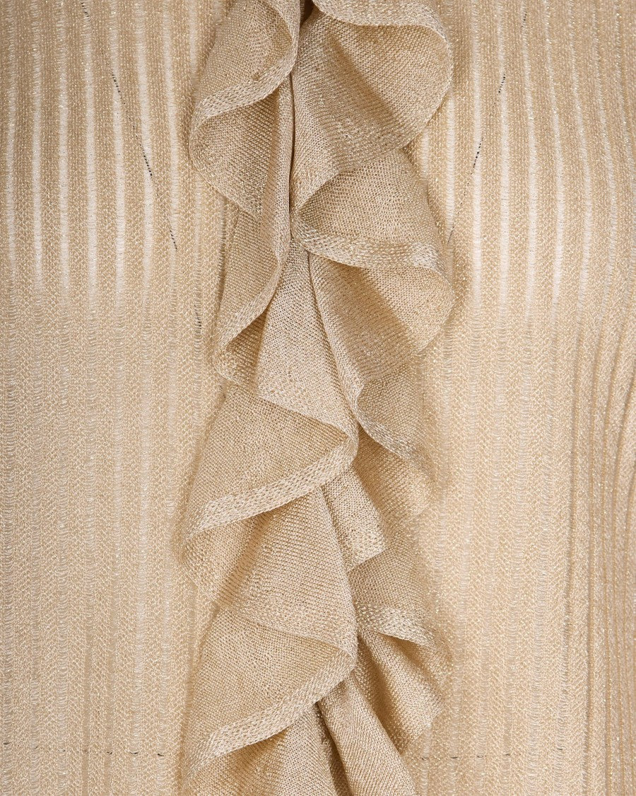 Liu Jo Gold Lurex Knit Shirt
