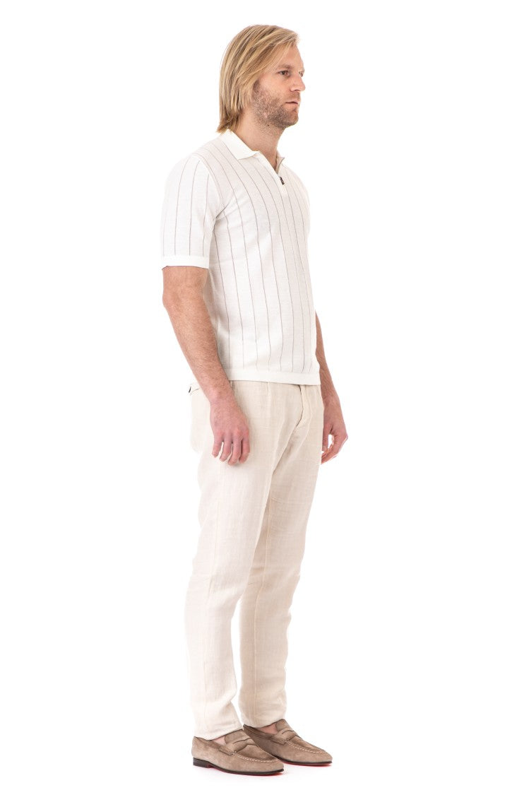 Eleventy Extrafine Cotton Half-Zip Polo