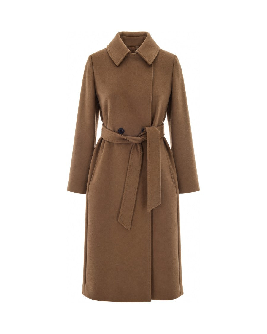Max Mara Cuoio Bcollag Double-Collar Pure Wool Coat