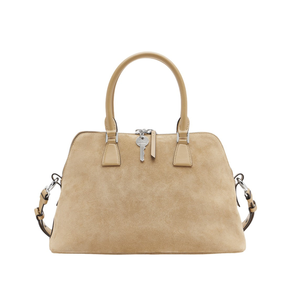 Maison Margiela Structured Leather Handbag With Adjustable Shoulder Strap